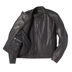 DENTON LEATHER JACKET, BLACK