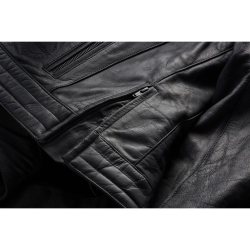 DENTON LEATHER JACKET, BLACK