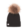 WOMEN’S POM POM BEANIE, BLACK