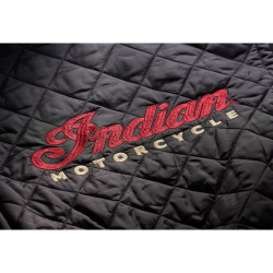 QUILTED VEST, BLACK