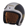 TWO TONE OPEN FACE HELMET,SILVER/BLACK