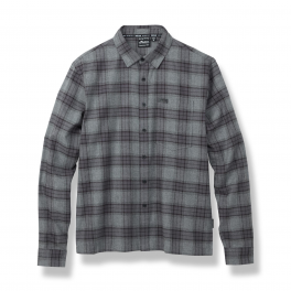 Men’s Single-pocket Plaid Shirt In Gray