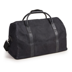 Waxed Canvas Duffel Bag In Black