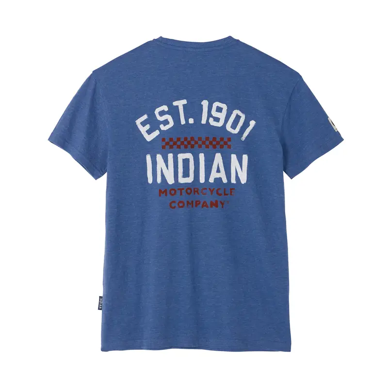 Men's Est 1901 Checked T-Shirt, Blue