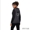 Women's Charcoal Black Contrast Hoodie, Gray