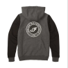 Women's Charcoal Black Contrast Hoodie, Gray